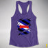 Puppy Pride Flag Ripped Reveal Racerback Tank