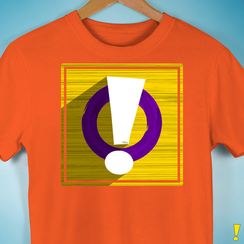 Intersex Pride Flag Exclamation Point Premium Unisex T-Shirt - Orange