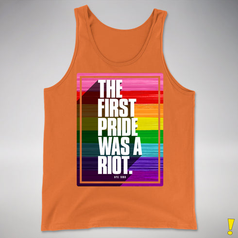 The First Pride Was a Riot - Original 8 Stripe Pride Premium Tank Top