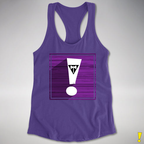 Lesbian Labrys Pride Flag Exclamation Point Racerback Tank