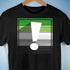 Aromantic Pride Flag Exclamation Point Premium Unisex T-Shirt - Black