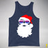 Santa’s Omnisexual Pride Flag Shades Premium Tank Top - Navy Heather
