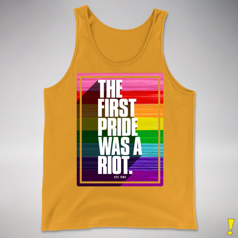 The First Pride Was a Riot - Original 8 Stripe Pride Premium Tank Top
