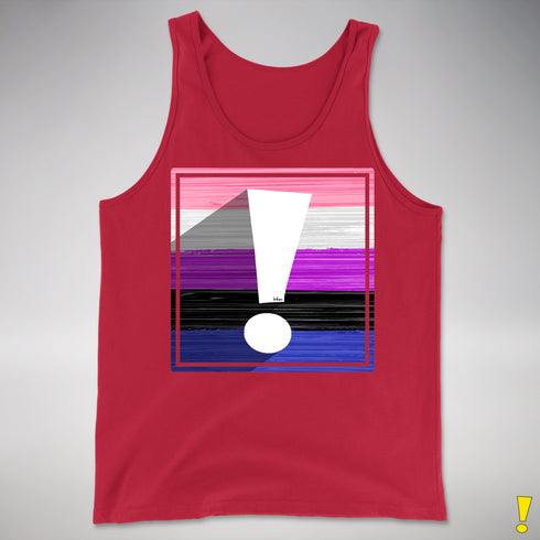Genderfluid Pride Flag Exclamation Point Premium Tank Top
