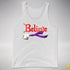 Believe Lesbian Labrys Pride Flag Jingle Bell Premium Tank Top - White
