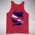 Puppy Pride Flag Ripped Reveal Premium Tank Top