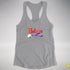 Believe Omnisexial Pride Flag Jingle Bell Racerback Tank - Heather Grey