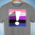 Genderfluid Pride Flag Exclamation Point Premium Unisex T-Shirt - Grey Heather