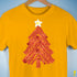 Funny Bacon and Egg Christmas Tree Unisex T-Shirt - Gold