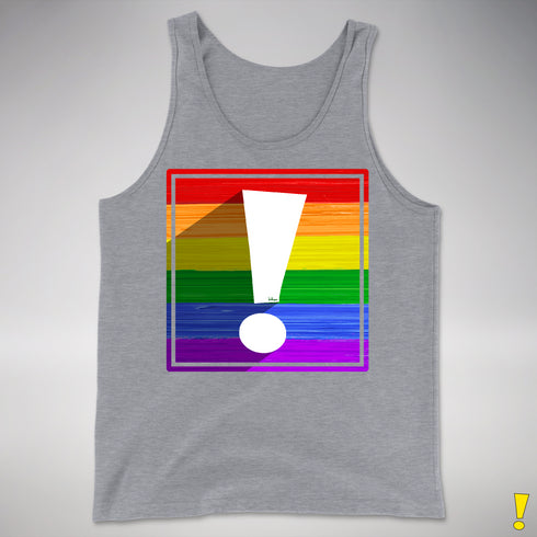 LGBTQ Pride Flag Exclamation Point Premium Tank Top