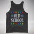 Old School Ugly Christmas Sweater Tank Top - Charcoal Triblend