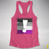 Asexual Pride Flag Exclamation Point Racerback Tank - Hot Pink