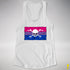 Bisexual Pride Pirate Flag Racerback Tank - White
