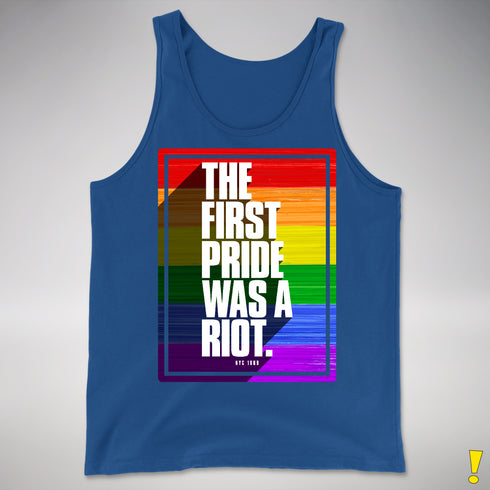 The First Pride Was a Riot - LGBTQ Rainbow Pride Premium Tank Top