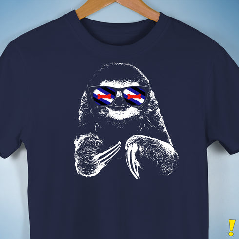 Pride Sloth Puppy Flag Sunglasses Premium Unisex T-Shirt