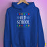 Old School Ugly Christmas Sweater Hoodie - Royal Blue