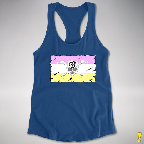Twink Pride Pirate Flag Racerback Tank - Royal