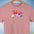 Believe Drag Pride Flag Jingle Bell Premium Unisex T-Shirt - Mauve Heather