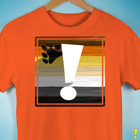 Bear Pride Flag Exclamation Point Premium Unisex T-Shirt - Orange