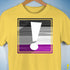 Asexual Pride Flag Exclamation Point Premium Unisex T-Shirt - Yellow