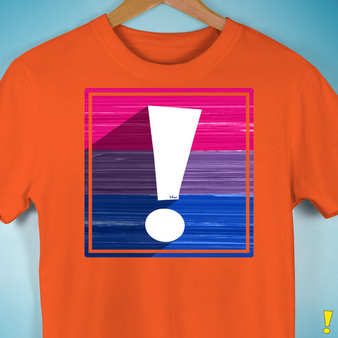 Bisexual Pride Flag Exclamation Point Premium Unisex T-Shirt - Orange