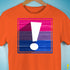 Bisexual Pride Flag Exclamation Point Premium Unisex T-Shirt - Orange
