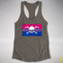 Bisexual Pride Pirate Flag Racerback Tank - Dark Grey