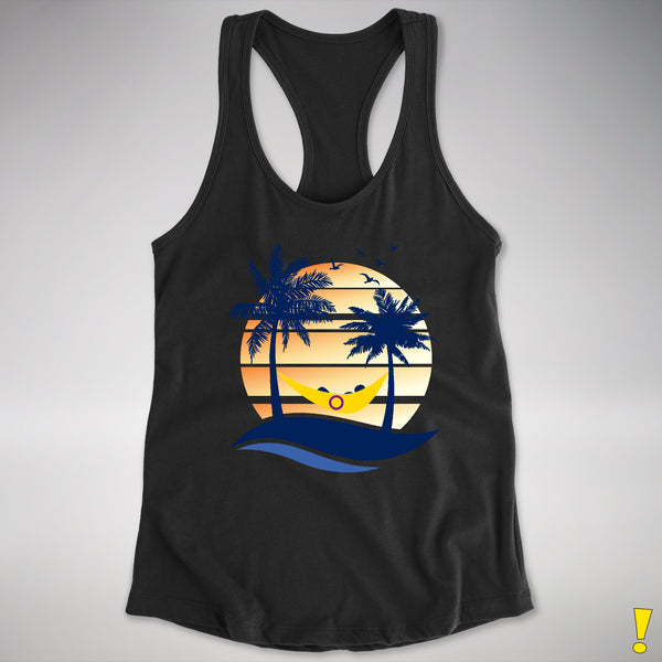 Intersex Pride Hammock Summer Beach Sunset Racerback Tank