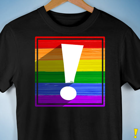 LGBTQ Pride Flag Exclamation Point Premium Unisex T-Shirt