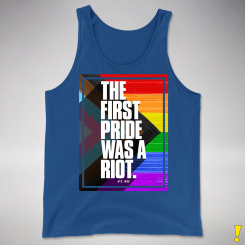 The First Pride Was a Riot - LGBTQ Progress Pride Premium Tank Top