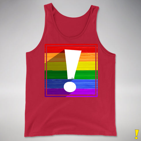 LGBTQ Pride Flag Exclamation Point Premium Tank Top