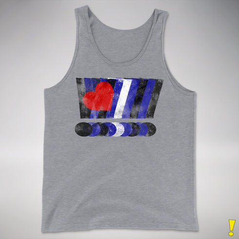 Distressed Leather Pride Exclamation Points Premium Tank Top