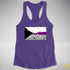 Demisexual Pride Pirate Flag Racerback Tank - Purple