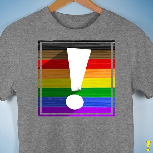 LGBTQ Philly Pride Flag Exclamation Point Premium Unisex T-Shirt