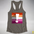 Lesbian Pride Flag Exclamation Point Racerback Tank