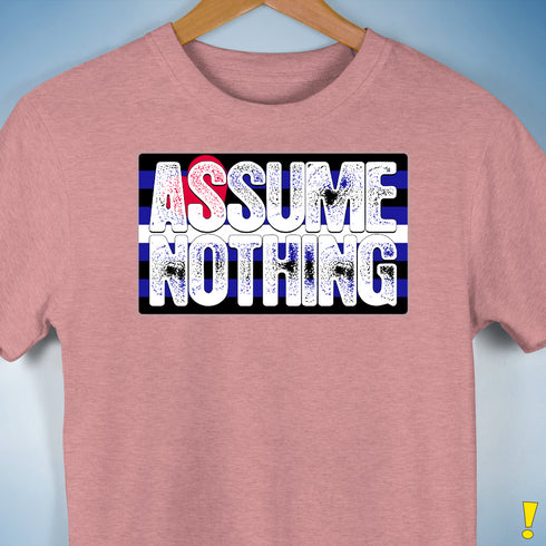 Assume Nothing Leather Pride Flag Premium Unisex T-Shirt