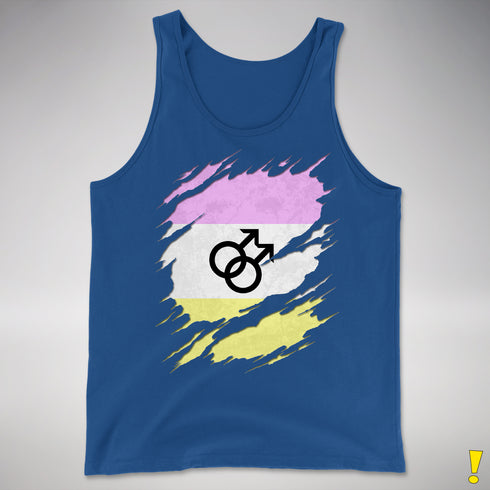Twink Pride Flag Ripped Reveal Premium Tank Top