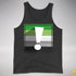 Aromantic Pride Flag Exclamation Point Premium Tank Top - Charcoal Triblend