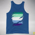 Gay Male Pride Flag Ripped Reveal Premium Tank Top