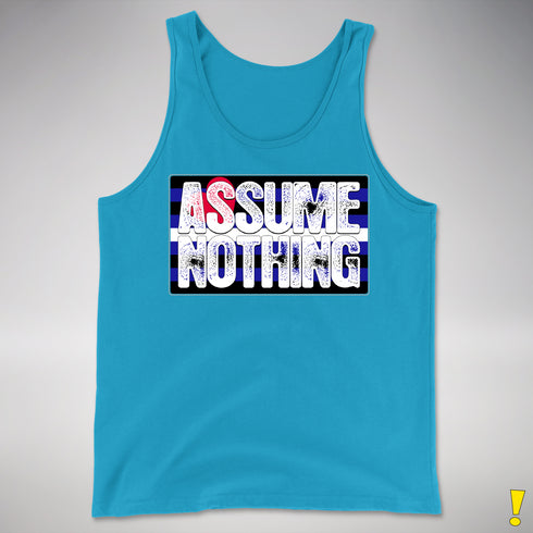 Assume Nothing Leather Pride Flag Premium Tank Top