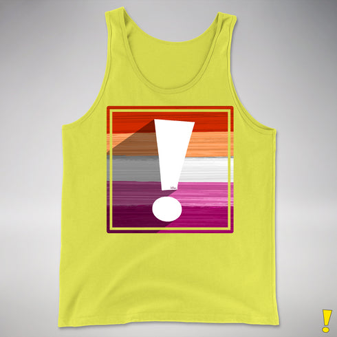 Lesbian Pride Flag Exclamation Point Premium Tank Top