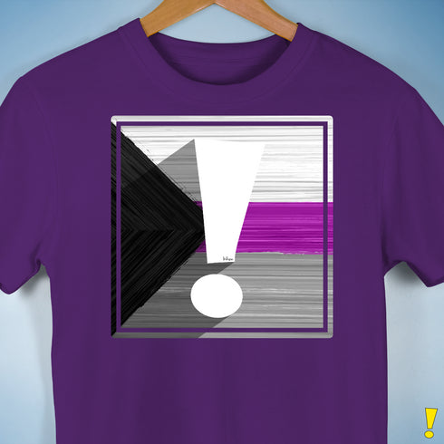 Demisexual Pride Flag Exclamation Point Premium Unisex T-Shirt - Purple
