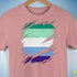 Gay Male Pride Flag Ripped Reveal Premium Unisex T-Shirt