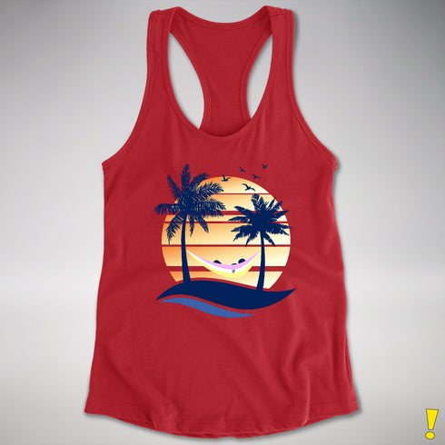 Twink Pride Hammock Summer Beach Sunset Racerback Tank