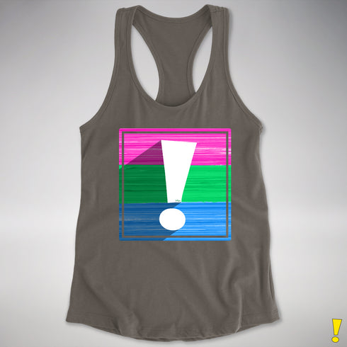 Polysexual Pride Flag Exclamation Point Racerback Tank