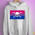Bisexual Pride Pirate Flag Hoodie - White