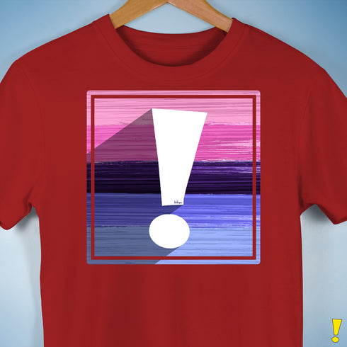 Omnisexual Pride Flag Exclamation Point Premium Unisex T-Shirt - Red