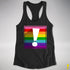 Original LGBTQ Pride Flag Exclamation Point Racerback Tank