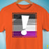 Asexual Pride Flag Exclamation Point Premium Unisex T-Shirt - Orange