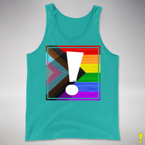 LGBTQ Progress Pride Flag Exclamation Point Premium Tank Top
